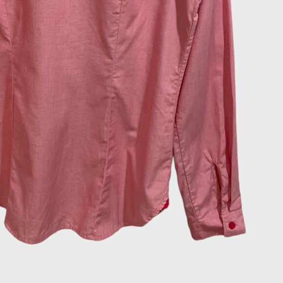 Victoria Secret Pleated Red Front Button up Blouse Size Small - Picture 10 of 12